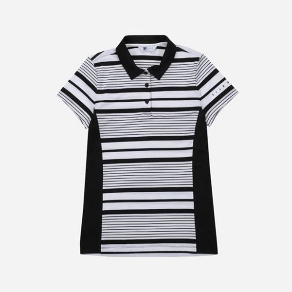 Camisas Polo Fila Mulher Branco - Fila Golf Striped S/S Portugal Lojas,AKWH-19064